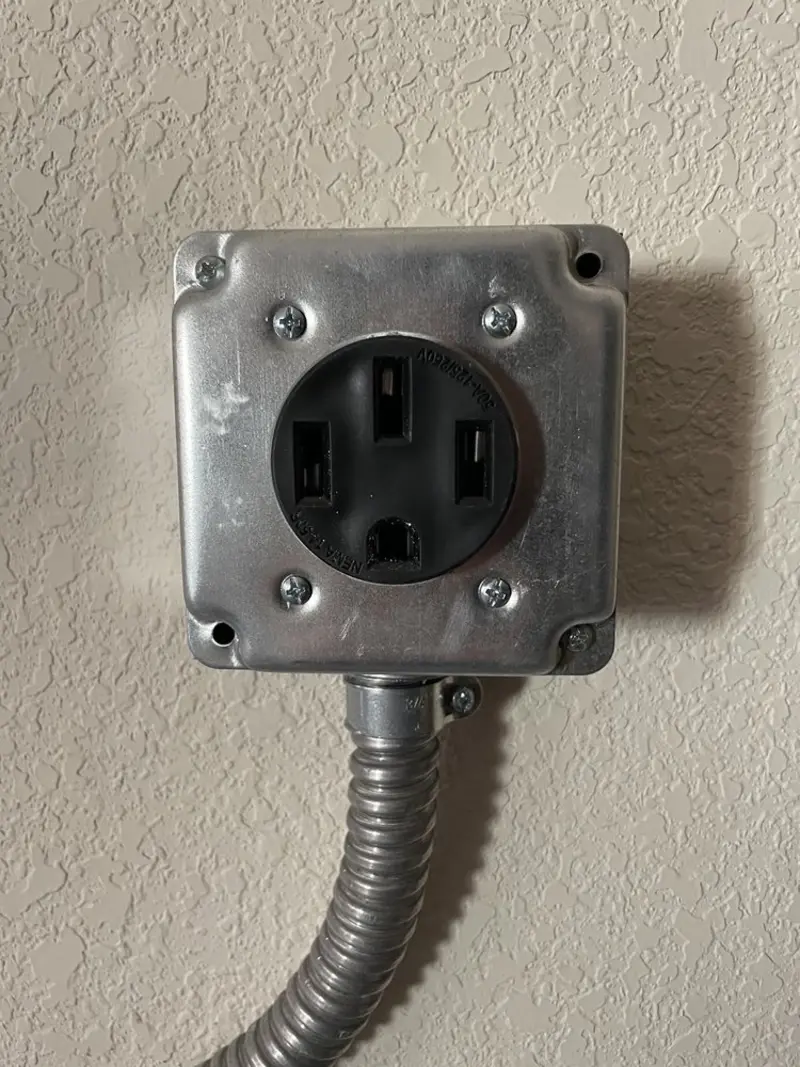 NEMA 14-50 outlet installed for Smart Home Electrical in Huntsville